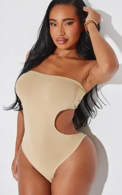 Shape Stone Seamless Open Back Bandeau Bodysuit
