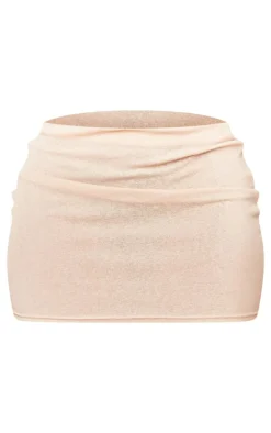 Shape Stone Sheer Mesh Basic Low Rise Mini Skirt