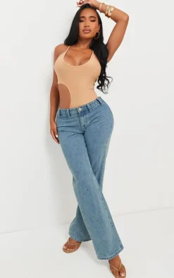 Shape Stone Slinky Cut Out Bodysuit