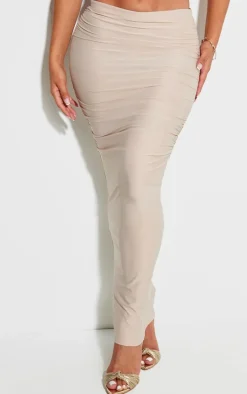 Shape Stone Slinky Ruched Midaxi Skirt