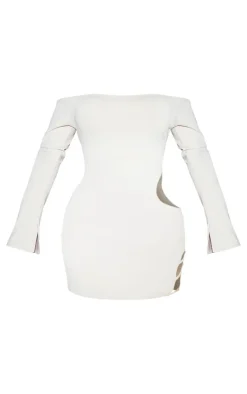 Shape Stone Soft Touch Bardot Cut Out Bodycon Dress