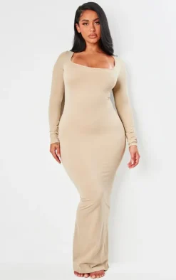 Shape Stone Stretch Seamless Long Sleeve Maxi Dress