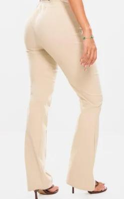 Shape Stone Tailored High Waisted Pin Tuck Flared Pants