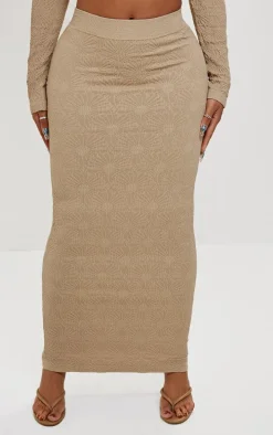 Shape Stone Textured Seamless Maxi Skirt