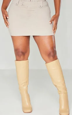 Shape Stone Woven Micro Mini Skirt