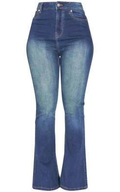 Shape Vintage Wash High Waist Skinny Flared Jeans
