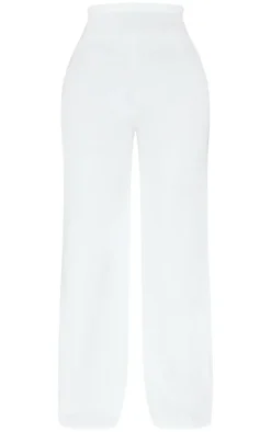 Shape White Bandage Extreme High Waist Wide Leg Pants