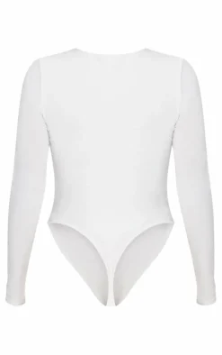 Shape White Long Sleeve Slinky Bodysuit