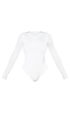 Shape White Long Sleeve Slinky Bodysuit