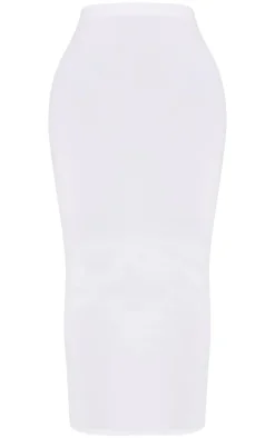 Shape White Slinky Midaxi Skirt