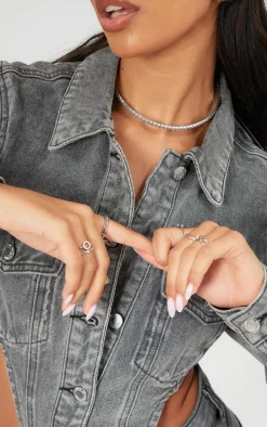 Silver Assorted Shape Twist Ring Set