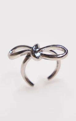 Silver Chunky Bow Ring