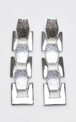 Silver Chunky Chain Drop Statement Earrings