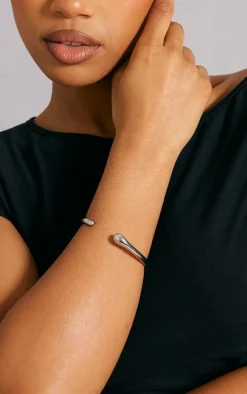 Silver Simple Smooth Curve Bangle