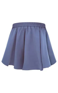 Slate Blue Woven Floaty Shorts