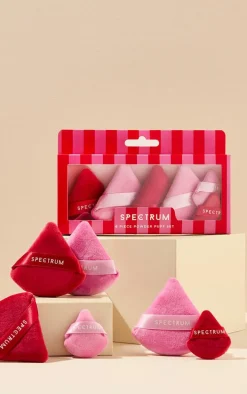 Spectrum Merry & Bright 6 Piece Velvet Powder Puff Set