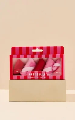Spectrum Merry & Bright 6 Piece Velvet Powder Puff Set