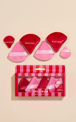Spectrum Merry & Bright 6 Piece Velvet Powder Puff Set