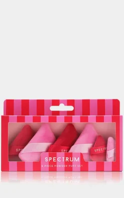 Spectrum Merry & Bright 6 Piece Velvet Powder Puff Set