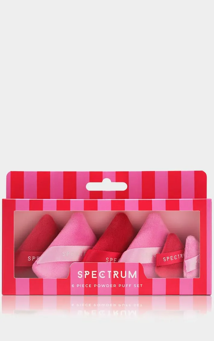 Spectrum Merry & Bright 6 Piece Velvet Powder Puff Set