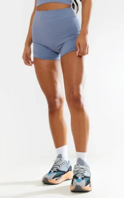 Steel Blue Snatched Sculpt Hot Pants