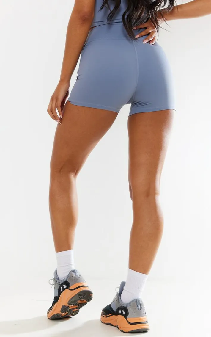 Steel Blue Snatched Sculpt Hot Pants