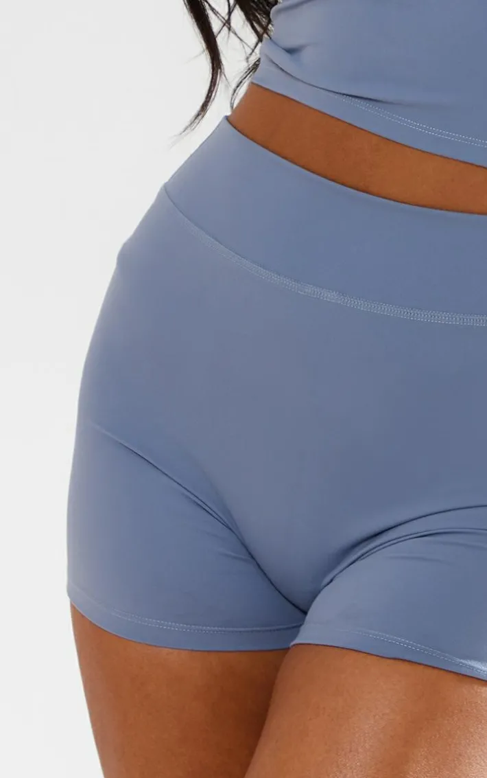 Steel Blue Snatched Sculpt Hot Pants