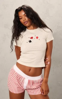 Stone Ace Card Fitted T Shirt