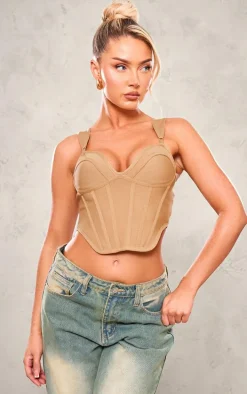 Stone Bandage Dip Hem Bust Cup Corset