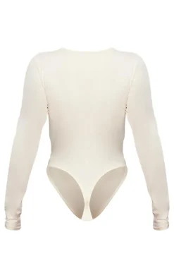 Stone Basic Long Sleeve Crew Neck Bodysuit