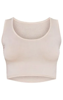 Stone Basic Scoop Neck Crop Top