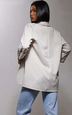 Stone Basic Turn Up Sleeve Blazer