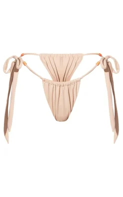 Stone Beaded Tie Side Bikini Bottoms