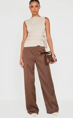 Stone Bengaline Boatneck Buckle Detail Long Top