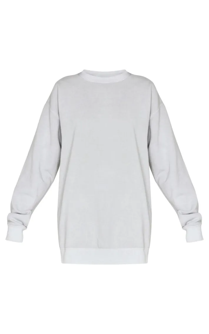 Stone Better Days Ahead Back Printed Washed Sweatshirt