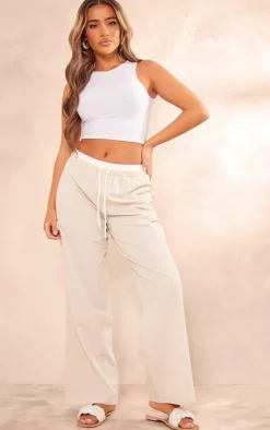 Stone Boxer Detail Drawstring Waist Pants