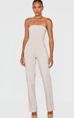 Stone Cargo Style Corset Bandeau Jumpsuit