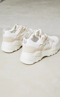 Stone Chunky Panelled Sneakers