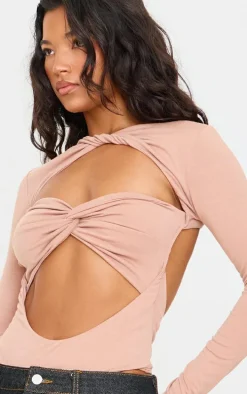 Stone Contour Jersey Cut Out Bodysuit