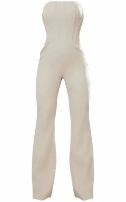 Stone Corset Bandeau Flared Jumpsuit