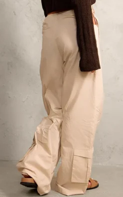 Stone Cotton Cut Out Tie Side Pants