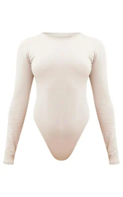Stone Cotton Long Sleeve Bodysuit
