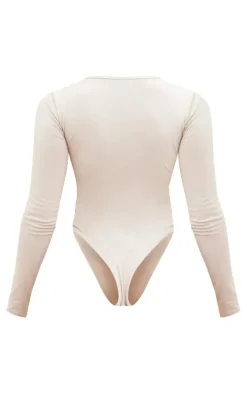 Stone Cotton Long Sleeve Bodysuit