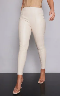 Stone Faux Leather Stretch Leggings