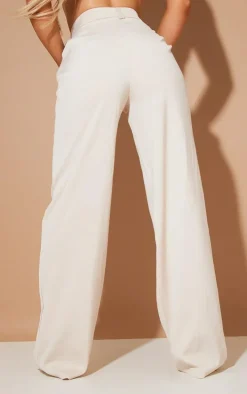 Stone High Waist Woven Straight Leg Pants