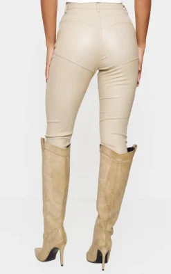 Stone Hourglass Coated Skinny Jeans
