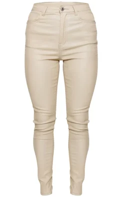 Stone Hourglass Coated Skinny Jeans