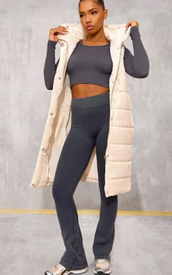 Stone Longline Puffer Vest