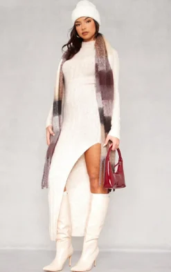 Stone Luxe Knit High Neck Long Maxi Dress