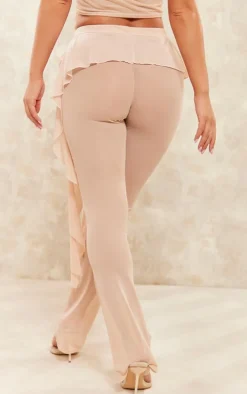 Stone Mesh Ruffle Rose Detail Pants